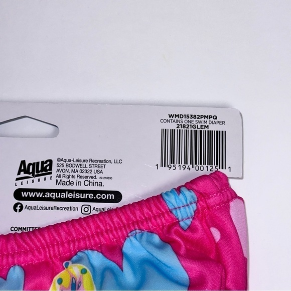 Swim School Girl’s Reusable Swim Diaper Size 12 Months 18/22 LBS. Ruffles NWT - Picture 9 of 9